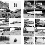 Audrey Campillo - Montage of black and white images in a grid pattern taken around the banks of the river Thames.