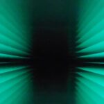 Ben (Haeun) Lee - Abstract image of turquoise lines leading to a dark centre section
